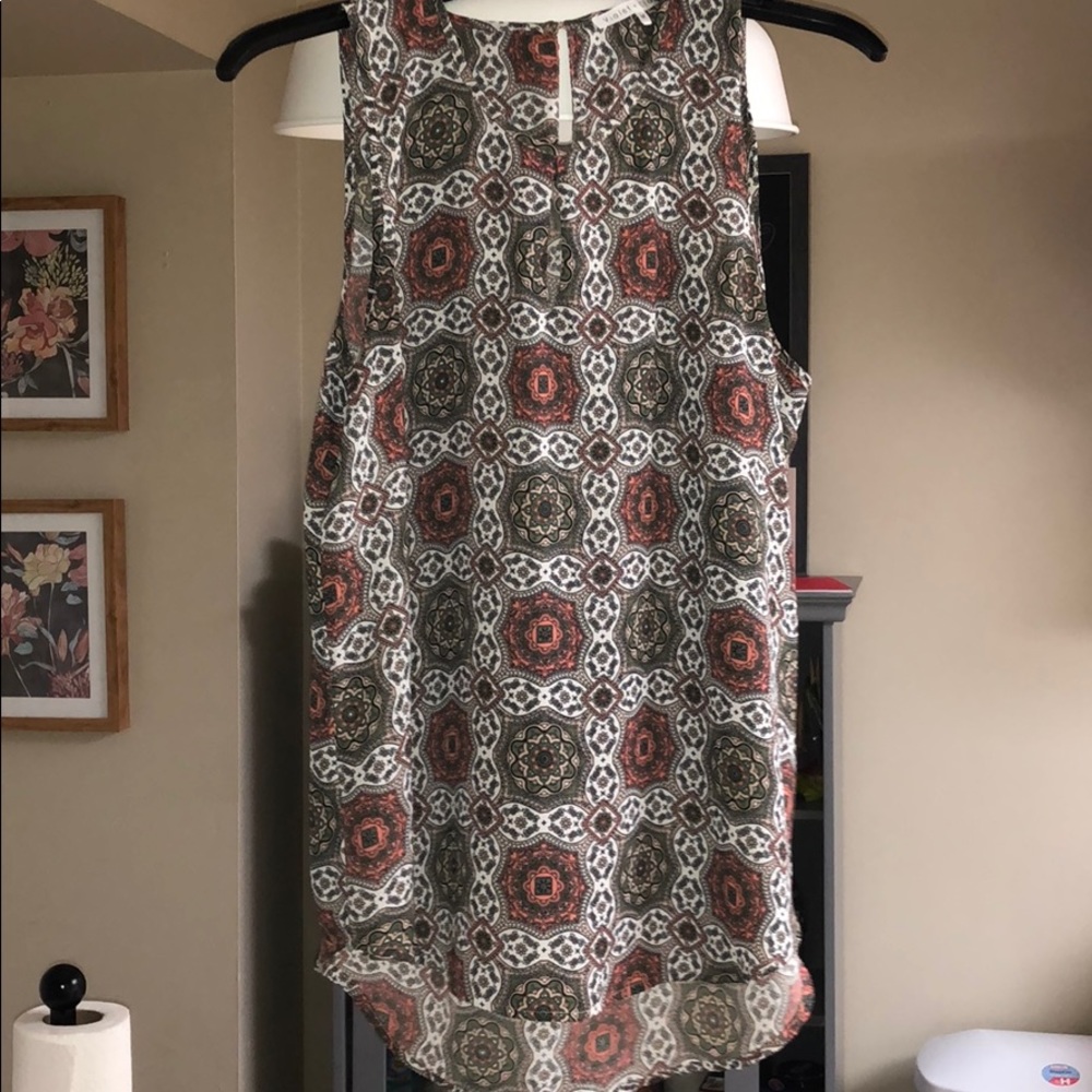 Patterned tank blouse